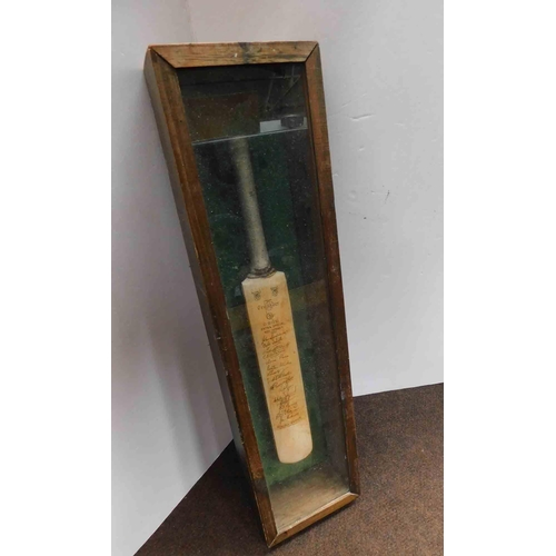 48 - 1969 West Indies signature cricket bat - cased - box measurement 5 1/4