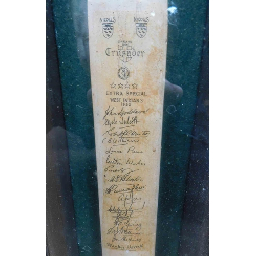 48 - 1969 West Indies signature cricket bat - cased - box measurement 5 1/4