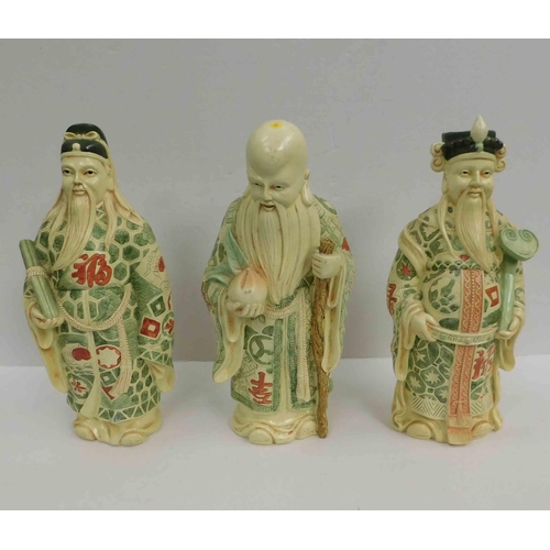 50 - Three - Chinese Immortal figures - 13