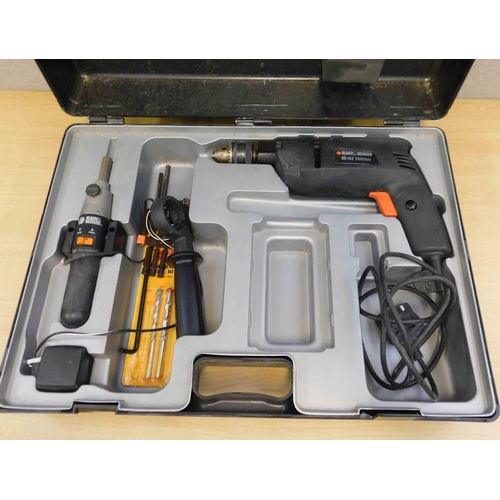 505 - Black and Decker drill and battery drill W/O with case