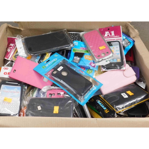 593 - Large box of mixed mobile phone covers