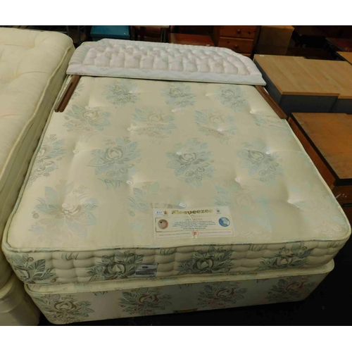 617 - Double bed & mattress with headboard