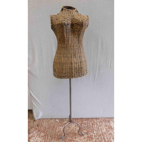 619 - Ornamental wicker dressmakers mannequin