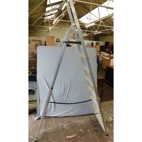 797 - Tall aluminium step ladder - good condition