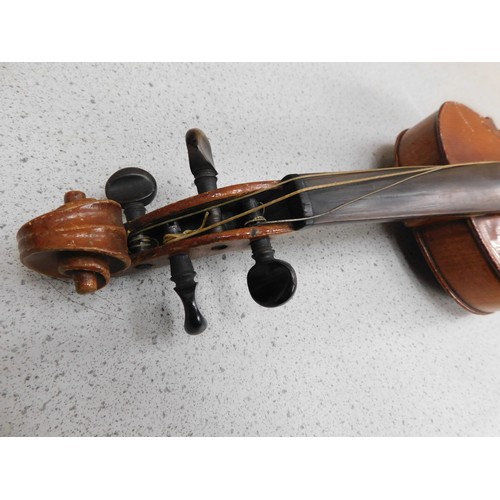 52 - Vintage cased violin - for restoration