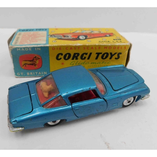 102 - 1960s Corgi toys - no.241 Ghia L 6.4 with Chrysler Engine - original box, paint & tyres