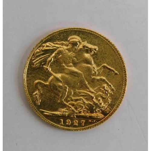 138 - 1927 - George V - 22ct Gold full Sovereign