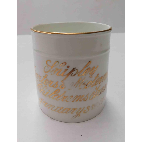 143 - 1924 Shipley Carters & Motormen children's gala mug