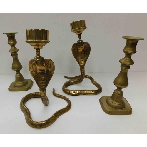 246 - Brass candle sticks