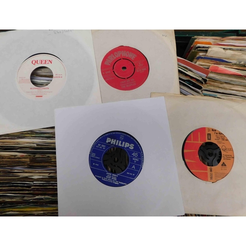 38 - Approximately 200 singles including - David Bowie, Queen & The Beatles