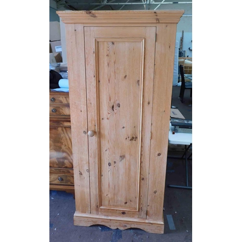 620 - Solid pine sentry box wardrobe