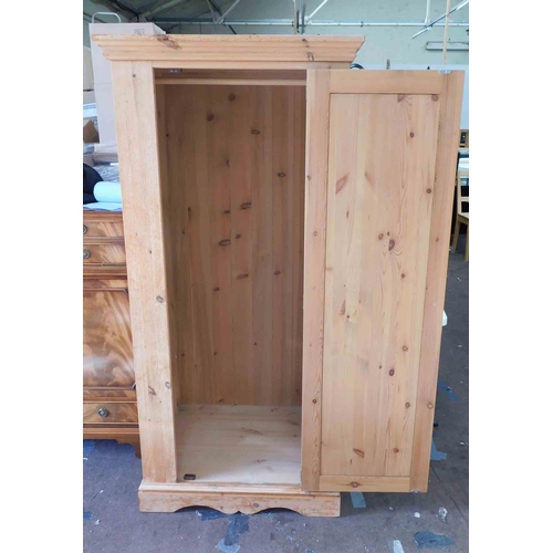 620 - Solid pine sentry box wardrobe