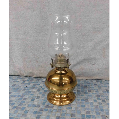 653 - Brass oil lamp