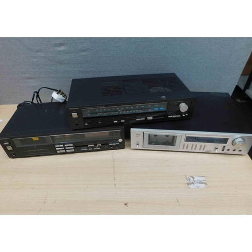 706 - Technics tuner/amp and pioneer tape deck plus technics tape deck - unchecked