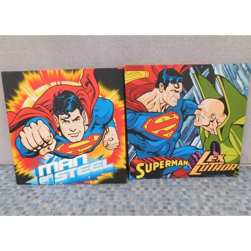 710 - 2x Superman canvas posters