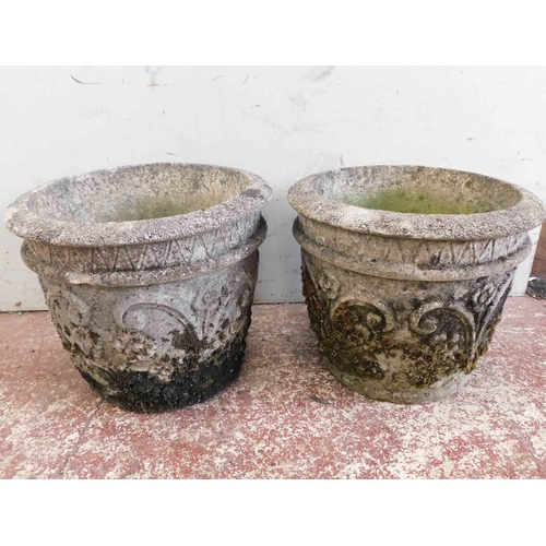 795 - Pair of stone planters