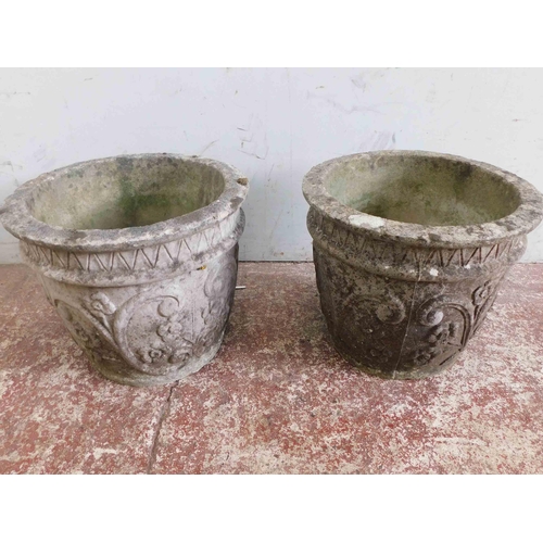 797 - Pair of stone planters