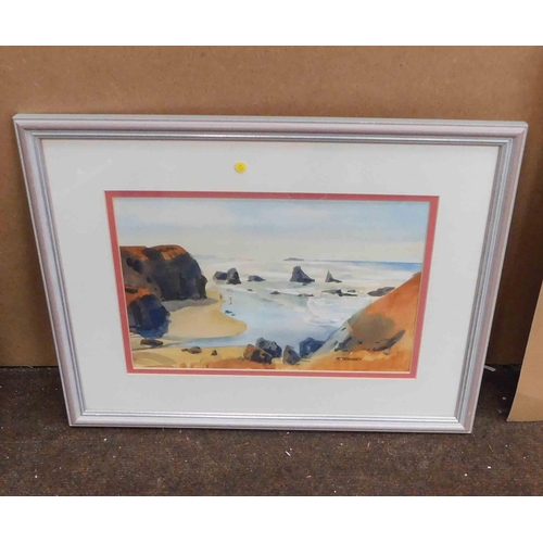 91a - Framed artwork - signed R. Thomsen