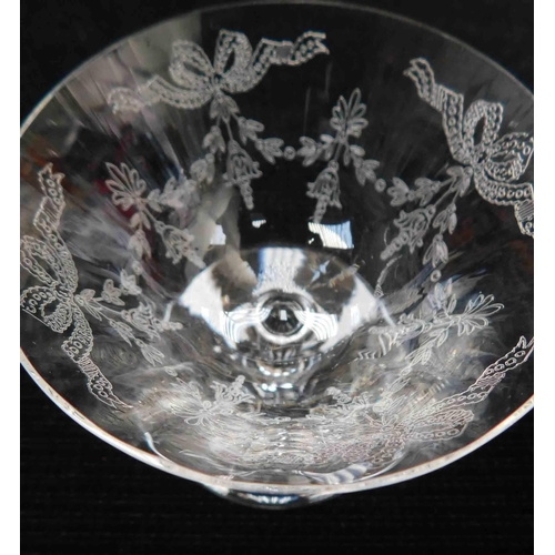 111 - Etched glassware