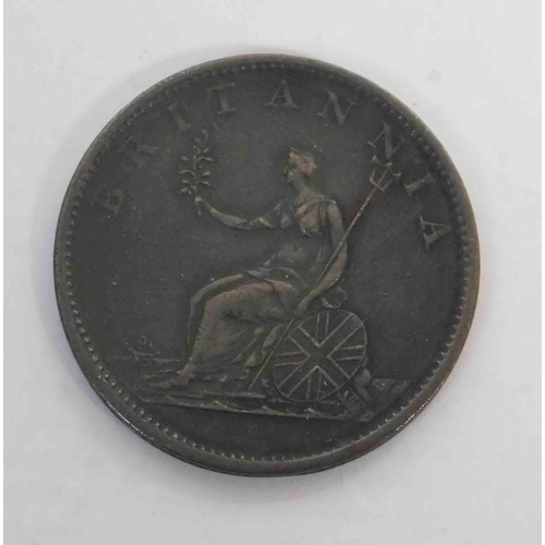 145 - 1807 dated - George III 1/2d coin