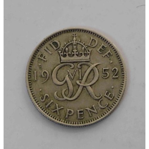 146 - 1952 dated - 6d coin