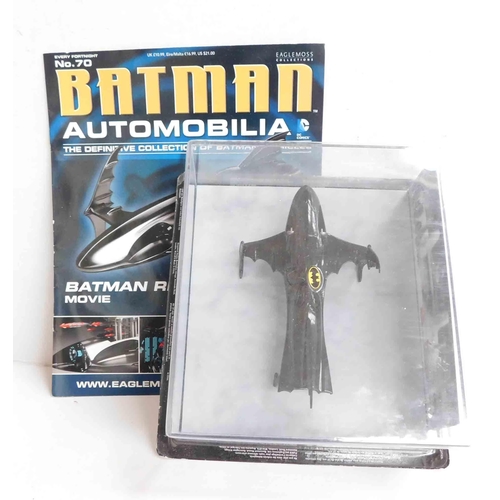 16 - Batman Automobilia - Diecast no. 70 - Batman Plane with booklet - cased as new