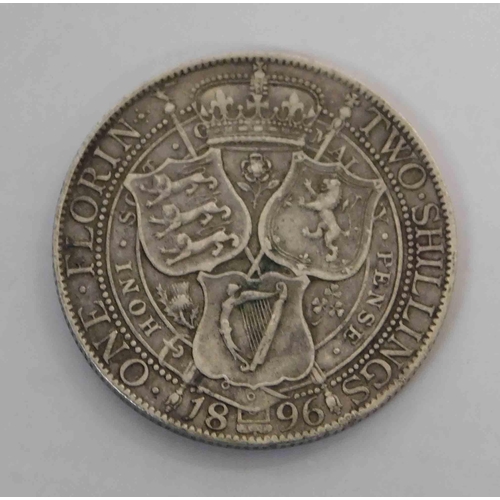 210 - 1896 dated - One Florin & Two Shillings coin