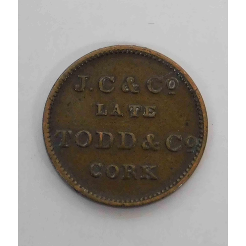 225 - 1841 dated - Irish 1/4d token