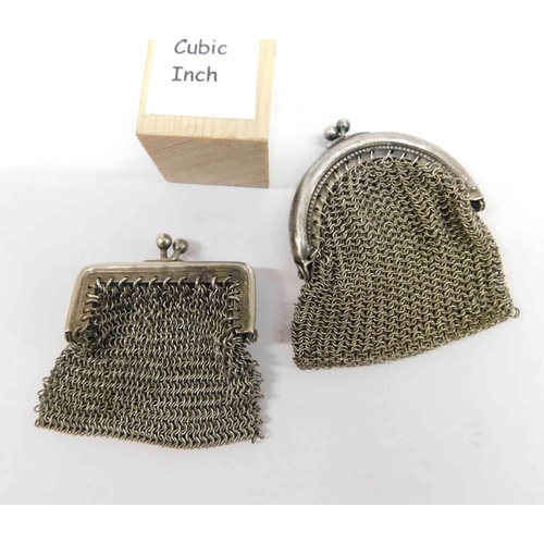 264 - Two - antique chain purses