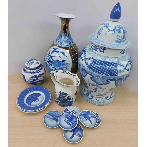 52 - Blue & white ceramics including - Royal Copenhagen & Ringtons