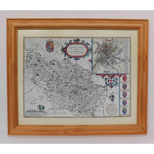 10 - East Riding of Yorkshire map framed - approx. 23