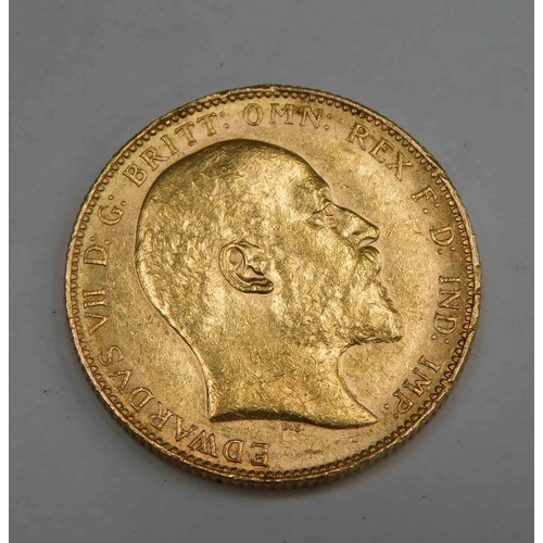 106a - 1902 dated - 22ct Gold full sovereign coin