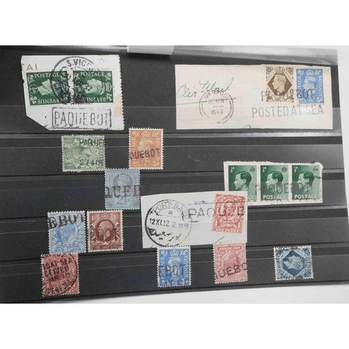 119 - Collection of Paquebot - posted sea cancellation stamps