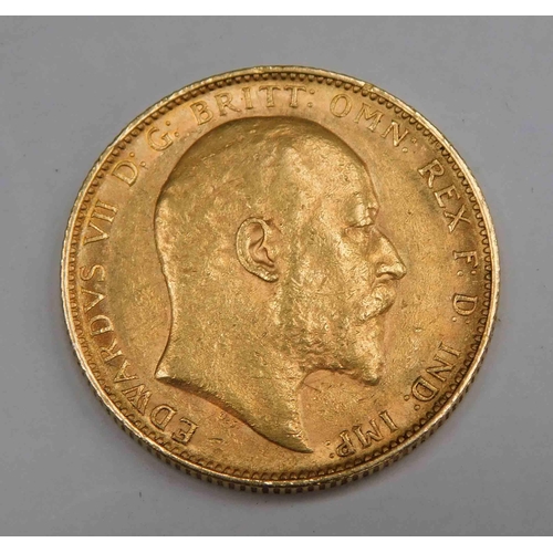 123a - 1905 dated - 22ct Gold full sovereign coin