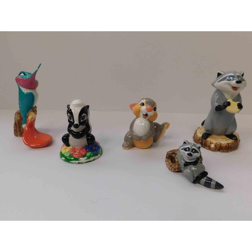 124 - Three - Disney Meeko & two Bambi ceramics - no damage