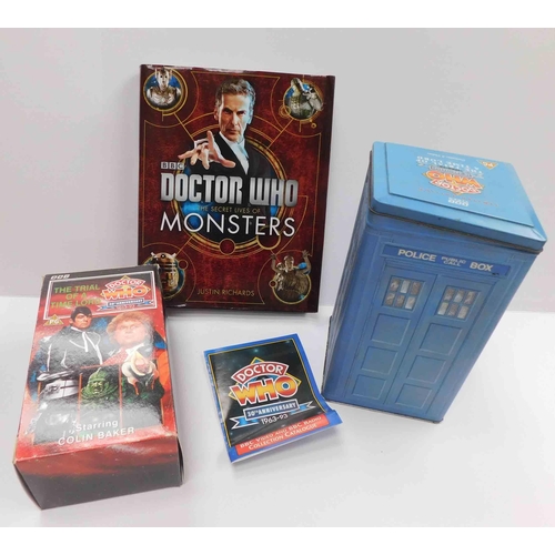 195 - Doctor Who book & The Tardis tin