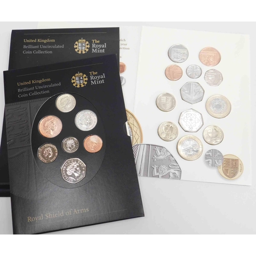 20 - The Royal Mint - 2010 coin set & The Royal Mint - Royal Shield of Arms coin set