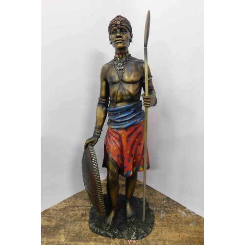 28 - Leonardo collection - Masai Warrior - spear damaged, approx. 25