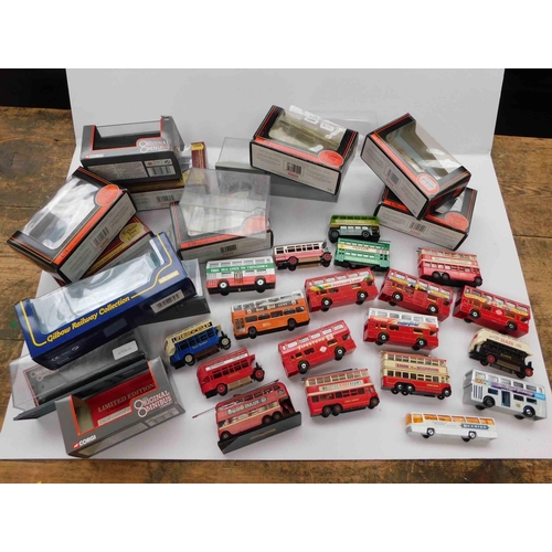 38 - 1:76 Diecast model vehicles including - buses & trams