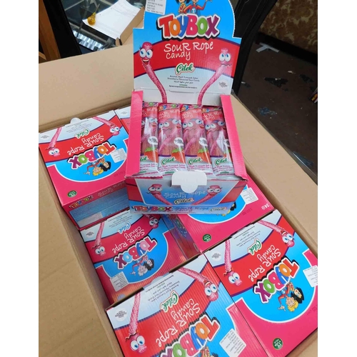 525 - Full box of sour rope candy sweets - 12x boxes of 24x per pack