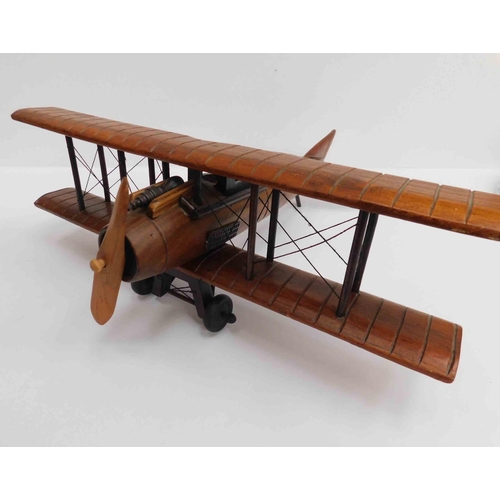 53 - Wooden model - bi plane