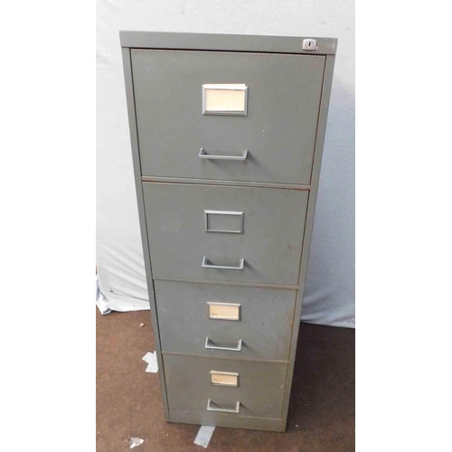 539 - 4 Drawer metal filing cabinet