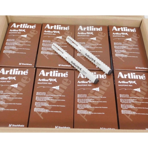 558 - Full box of 48 Artline ballpoint pens (12 pens per pack)