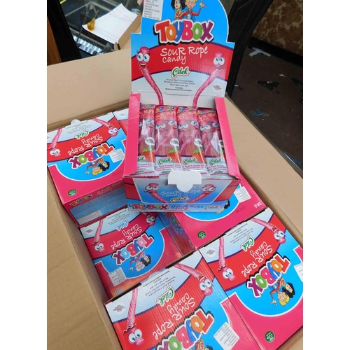 575 - Full box of sour rope candy sweets - 12x boxes of 24x per pack