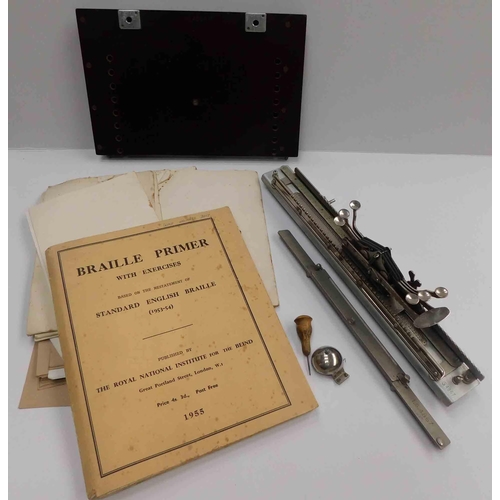 590 - Early braille machine - with literature