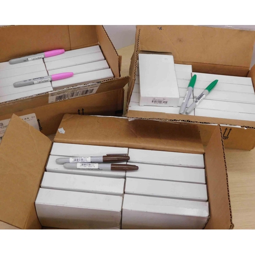 620 - 3x Boxes of Sharpie marker pens (assorted colours)