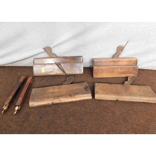 634 - 6x Vintage joiners tools incl. plains and scribers