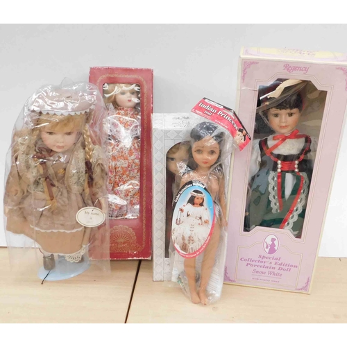 667 - Selection of 5 collectors dolls