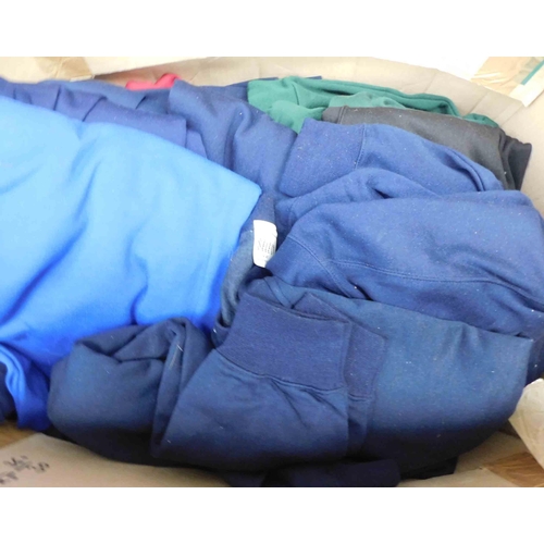 728 - Box of 30x new adult sweatshirts - various colours and sizes