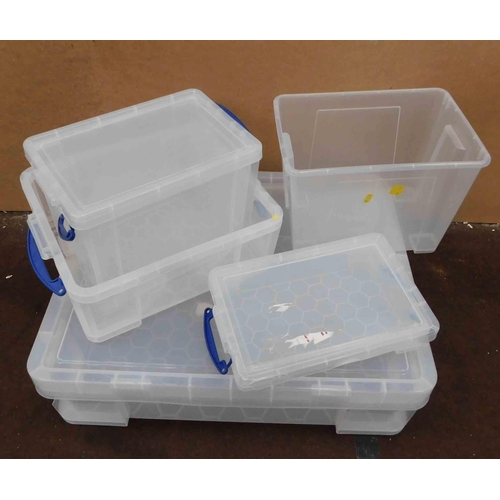 746 - Selection of plastic storage boxes